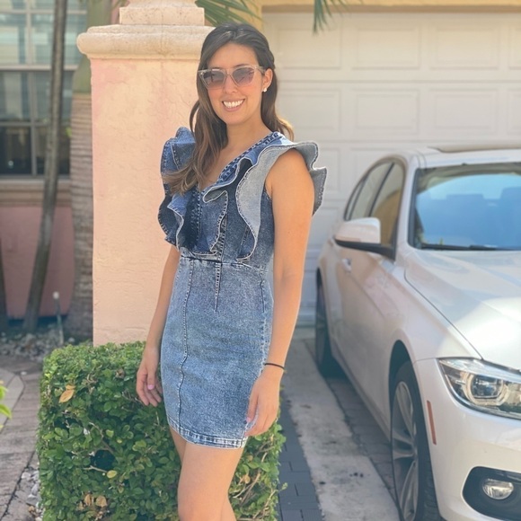 Magnolia Dresses & Skirts - Magnolia Denim Ruffle Dress